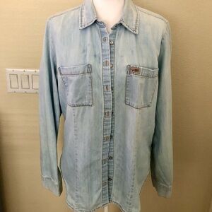 Guess Light Blue Denim Shirt